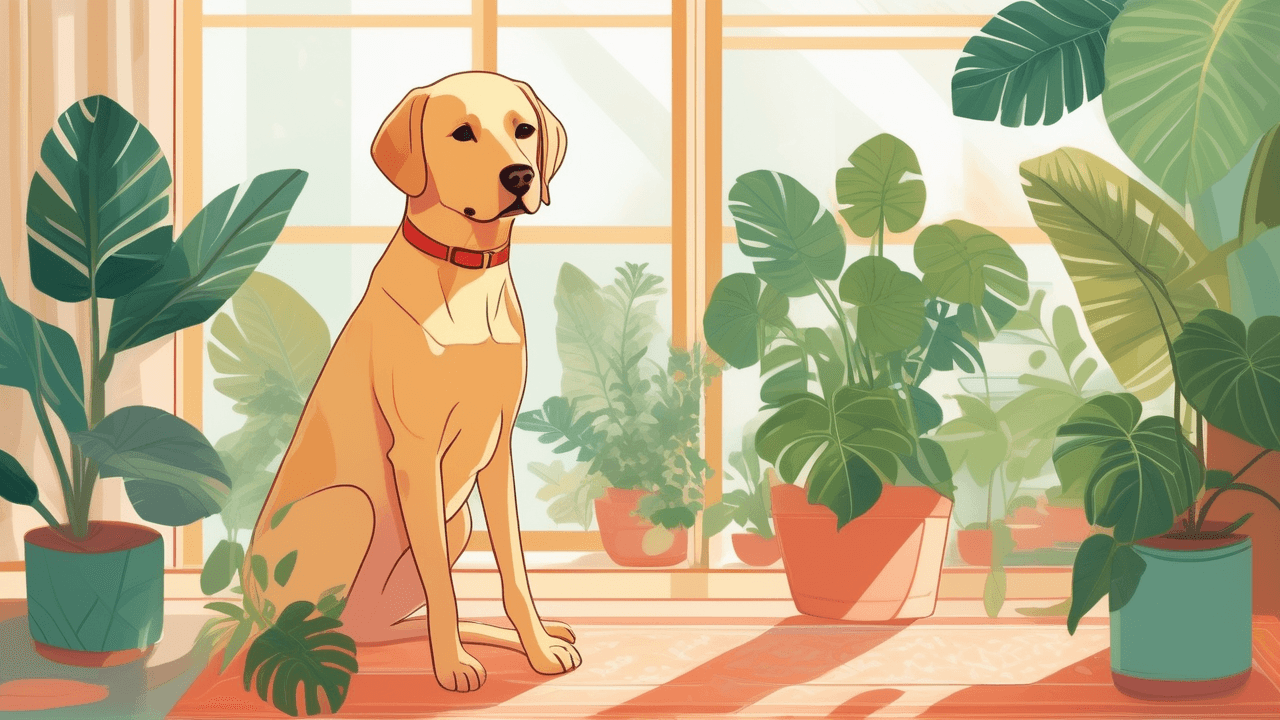 Mona: La Perra que Alcanza el 'Estado Zen' con las Plantas